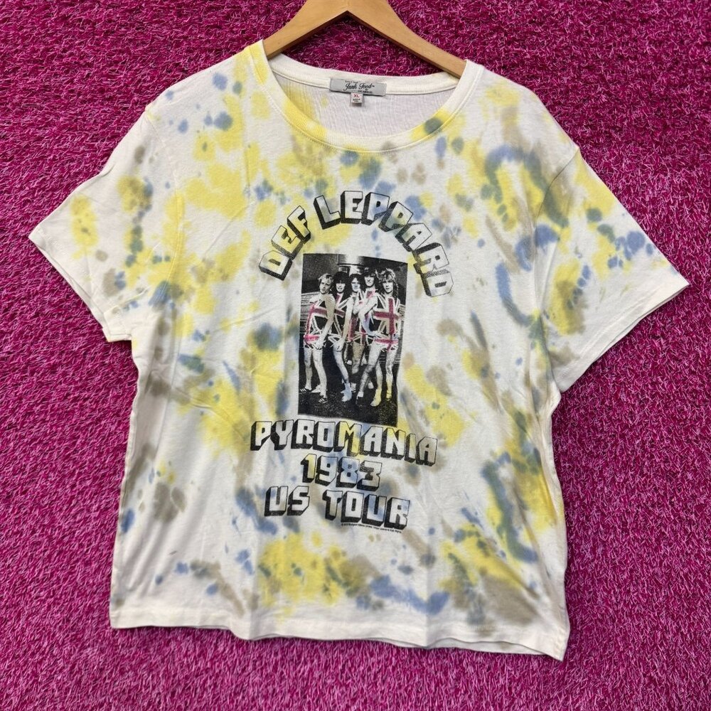 Def Leppard Pyromania 1983 US Tour Heavy Metal Tie Dye XL